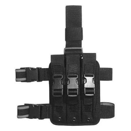 VEGA HOLSTER 2K90 SISTEMA COSCIALE TRIPLO PORTA CARICATORE X H&K MP5 NERO VERDE
