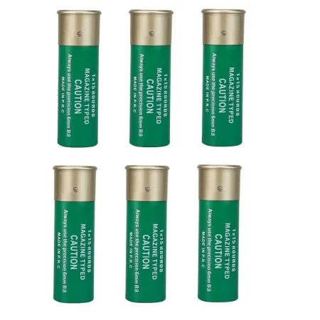 WOSPORT SHOTGUN SHELL MAGAZINE 1X15 - 6 PIECES GREEN WO-EX15V
