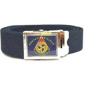 VEGA HOLSTER 2V76 BLUE CANVAS BELT H 4CM X 130 CM CIVIL PROTECTION METAL BUCKLE