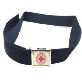 VEGA HOLSTER 2V77 BLUE CANVAS BELT H 4CM X 130 CM RED CROSS METAL BUCKLE
