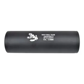 AIRSOFT BLACK METAL SILENCER 30 X110 MM TYPE FROG  CYMA HY-190A