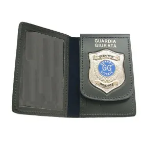 Vega Holster 1WD152 portafoglio pelle nera con placca Guardia Giurata