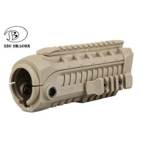 PARAMANO RIS 7 POLLICI FUCILE SOFTAIR M4 TAN HANDGUARD CON SLITTE WEAVER BD-3761T