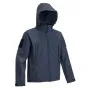 DEFCON 5 GIACCA TATTICA SOFTSHELL CON CAPPUCCIO STACCABILE NAVY BLUE D5-3430 BN