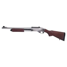 GOLDEN EAGLE PUMP ACTION GAS RIFLE LONG REAL WOOD SILVER GE-M870W-SILV