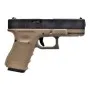 WE GAS PISTOL G19 METAL SLIDE BLOWBACK BLACK AND TAN WG03BT