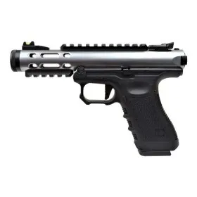 PISTOLA SOFTAIR A GAS GALAXY G SERIES SILVER METAL SLIDE BLOWBACK WE WGX1-SV