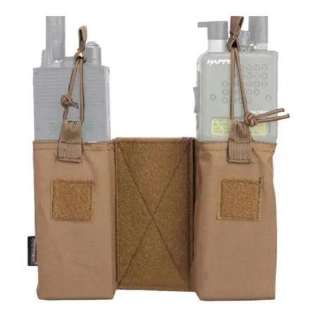 SET 2 TASCHE PORTA RADIOCARICATORE COYOTE BROWN EMERSONGEAR EM8333CB