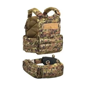 DEFCON 5 TACTICAL VEST MOLLE CARRIER BODY ARMOUR WITH BELT ITALIAN CAMO D5-BAV13 VI