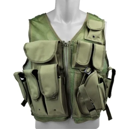 softair tactical vest green 06557 with holster