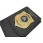 Dettaglio pelle nera pieno fiore portafoglio Vega Holster 1WD115