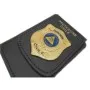 lose-up of black full-grain leather Vega Holster 1WD115 wallet