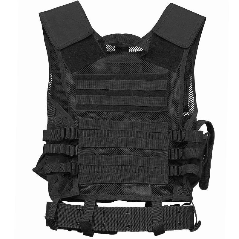 Tactical Vest Gilet Tattico Modulare Corpetto Tattico Mil-Tec Nero  CARABINIERI VENDITA RISERVATA Art.10720002-CC - Toppe Ricamate Removibili a  Velcro Grande Schiena Piccola Petto - 100% Poliestere Cordura Traspirante -  Gilet ridimensionabile in