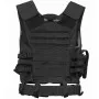 MIL-TEC 10720002  USMC BLACK COMBAT VEST WITH BELT AND HOLSTER