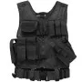 MIL-TEC 10720002  USMC BLACK COMBAT VEST WITH BELT AND HOLSTER