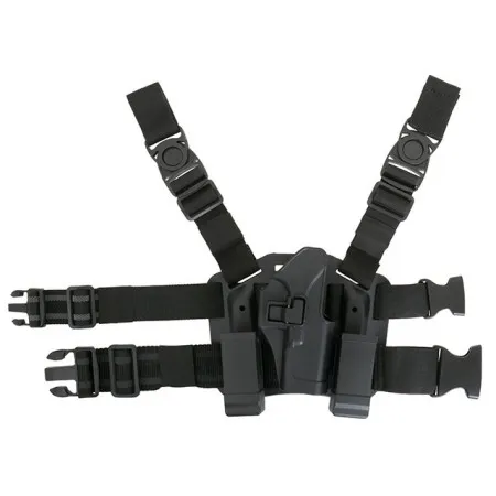 FONDINA SOFTAIR COSCIALE CON 2 PORTA CARICATORI PER SERIE GLOCK NERO TFG 1019