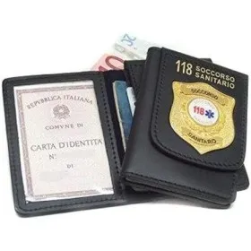 Vega Holster 1WD116 Portafoglio in cuoio con fregio Esculapio 118