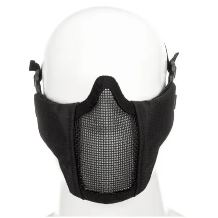 STEEL MESH TACTICAL MASK BLACK WO-MA42B
