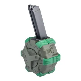 WE GAS DRUM MAGAZINE 350 ROUNDS FOR G SERIES PISTOLS WE-DR17