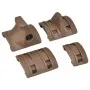 KIT IMPUGNATURA SOFTAIR GRIP HAND STOP PER SLITTE 20MM DARK EARTH MP2023-T