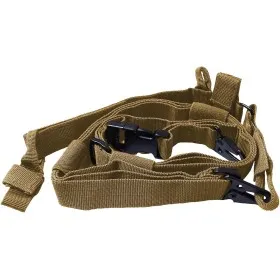 CINGHIA FUCILE SOFTAIR A TRE PUNTI CON MOSCHETTONI IN METALLO TAN BX08T