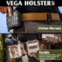 VEGA HOLSTER 8BL00 UNIVERSAL AMBIDEXTROUS MOLLE BUNGY HOLSTER - BLACK GREEN TAN