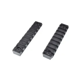 JS-TACTICAL STANDARD 20MM 9 SLOTS RAIL FOR M-LOK BLACK - 2 PIECES JS-MLR9