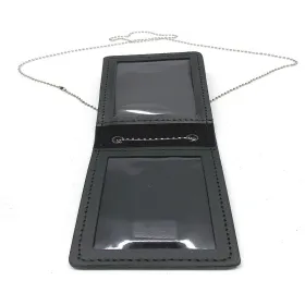 VEGA HOLSTER 1WL09 PORTA PLACCA VERTICALE A TASCHINO IN PELLE CON CATENELLA