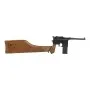 PISTOLA SOFTAIR A GAS 712 NERA CORPO IN METALLO CALCIO IN FINTO LEGNO WE  WE-712B