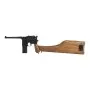 PISTOLA SOFTAIR A GAS 712 NERA CORPO IN METALLO CALCIO IN FINTO LEGNO WE  WE-712B