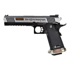 WE GAS PISTOL HI-CAPA 6.0 I-REX FORCE SILVER / GOLD BARREL WH18-2TGD