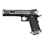 WE GAS PISTOL HI-CAPA 6.0 I-REX FORCE SILVER / GOLD BARREL WH18-2TGD