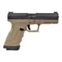 WE GAS PISTOL GP1799 T2 BLACK/TAN/SILVER WGP-2