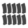 BOX 10 CARICATORI MID-CAP 140 PALLINI PER FUCILI SOFTAIR M4 NERI AMOEBA AR-CARAM140BOX