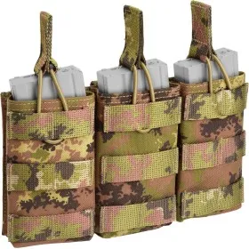 TASCA PORTA CARICATORE AD ESTRAZIONE RAPIDA VEGETATO MOLLE TRIPLO PER 5.56 M4 DEFCON 5  D5-M4AK3DO VI