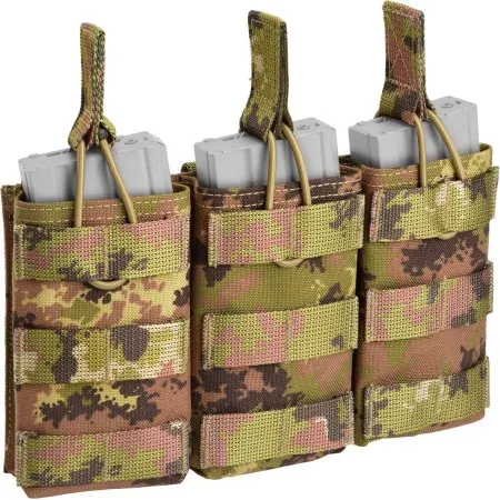 TASCA PORTA CARICATORE AD ESTRAZIONE RAPIDA VEGETATO MOLLE TRIPLO PER 5.56 M4 DEFCON 5  D5-M4AK3DO VI