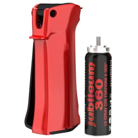 SPRAY ANTIAGGRESSIONE PROFESSIONALE AL PEPERONCINO JUBILEUM 360 MASSIMA POTENZA DA 15 ml ROSSO 99912 NERO 99910