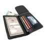 Leather badge wallet with universal round recess Ø 6 cm