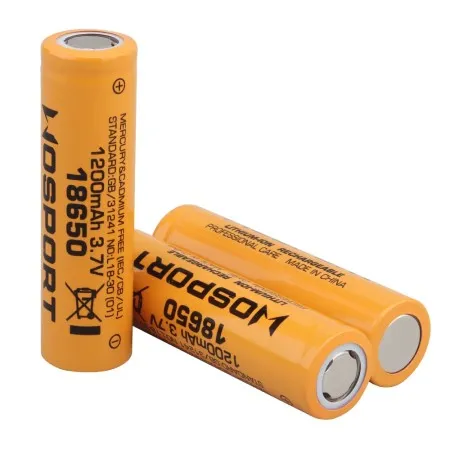 WOSPORT RECHARGEABLE BATTERY 18650 LI-ION 3.7V X 1200MAH  WO-EX049