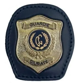 Porta placca Vega Holster 1WA110 Guardie Giurate in cuoio