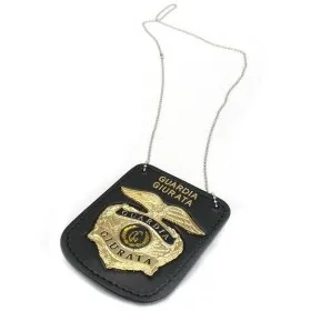 VEGA HOLSTER 1WB73 PORTA PLACCA DA COLLO IN CUOIO CON CATENELLA GUARDIA GIURATA