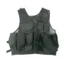 Tactical vest softair black with 10 pockets and holster 06557