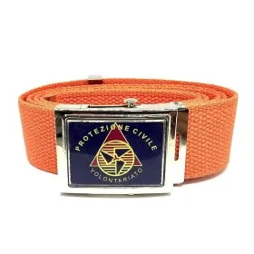 VEGA HOLSTER 2V76 ORANGE CANVAS BELT H 4CM X 130 CM CIVIL PROTECTION METAL BUCKLE