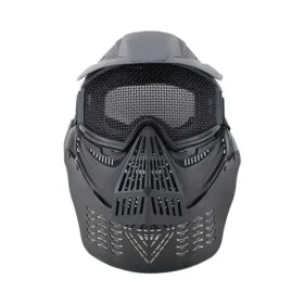 WOSPORT WHOLE FACE MASK WITH STEEL MESH BLACK 2604B