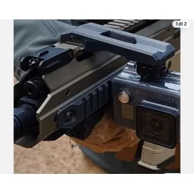 SUPPORTO PER  GO PRO RAIL 20MM WEAVER IN POLIMERO ET 9852