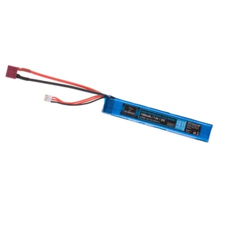 AIRSOFT LIPO BATTERY STICK DEANS M4 1300 MAH 7.4V 25C NIMROD 28837