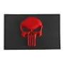 TOPPA VELCRO PVC PATCH 3D PUNISHER RED CM 8X5  ET 2258