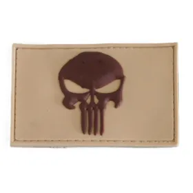 TOPPA VELCRO PVC PATCH 3D PUNISHER TAN CM 8X5  ET 2259