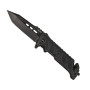 coltello tattico mil-tec black star nero lama 9 cm