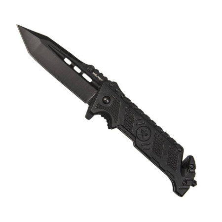 mil-tec black star tactical knife black 9 cm blade